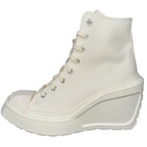 Converse Womens Size 5 Chuck 70 De Luxe Wedge Egret Chunky Sneakers White New